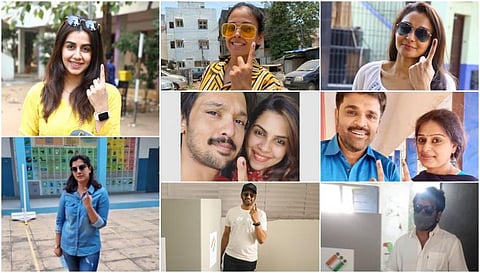 தேர்தலில் வாக்களித்த திரை பிரபலங்கள் ஆல்பம்