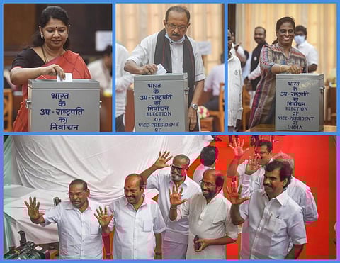 குடியரசு துணைத் தலைவர் தேர்தல் வாக்குப் பதிவு - சிறப்பு புகைப்படத் தொகுப்பு