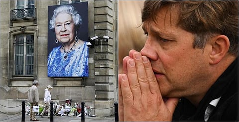 ராணி எலிசபெத் II மறைவு -  பக்கிங்காம் அரண்மனையை சூழும் இங்கிலாந்து மக்கள் | புகைப்படத் தொகுப்பு