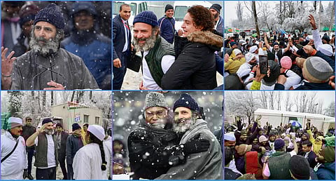 ராகுல் காந்தியின் ஒற்றுமை யாத்திரை நிறைவு நாள் தருணங்கள் - போட்டோ ஸ்டோரி