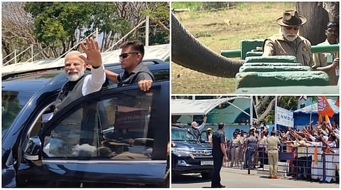 முதுமலை புலிகள் காப்பகத்தில் பிரதமர் மோடி..! - புகைப்படத் தொகுப்பு