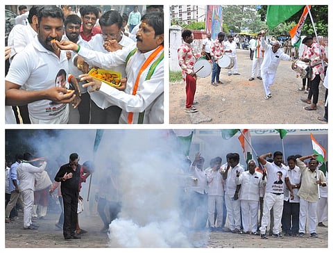 கர்நாடக தேர்தல்: சத்தியமூர்த்தி பவனில் கொண்டாட்டத்தில் காங்கிரஸ் கட்சியினர் - புகைப்படத் தொகுப்பு