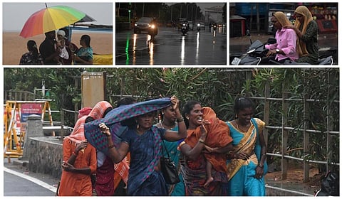 சென்னையை குளிர்வித்த திடீர் மழையும் குடையும் - புகைப்படத் தொகுப்பு