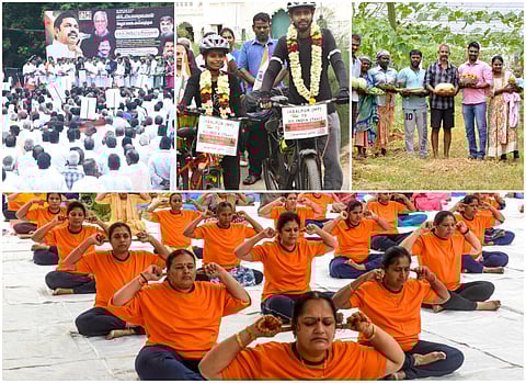 யோகா தின கொண்டாட்டம் முதல் மதுரை இயற்கை வேளாண் பண்ணை வரை | நம்ம ஊரு போட்டோ ஸ்டோரி @ ஜூன் 21, 2023