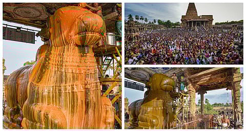 தஞ்சை பெரிய கோயிலில் சனிப்பிரதோஷம் - புகைப்படத் தொகுப்பு