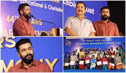 கல்வி அறக்கட்டளை நிகழ்வில் நடிகர் சூர்யா - போட்டோ ஸ்டோரி