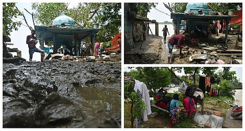 டெல்லியில் சேற்றில் அவதியுறும் சாமானிய மக்கள்: போட்டோ ஸ்டோரி