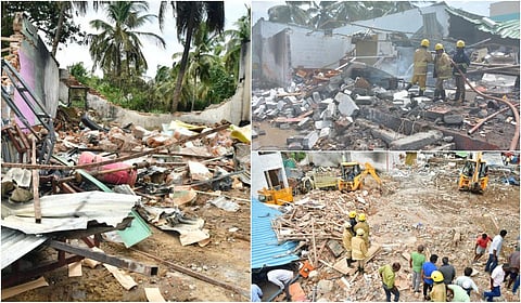 9 பேர் உயிரைப் பறித்த கிருஷ்ணகிரி பட்டாசு குடோன் வெடி விபத்து - போட்டோ ஸ்டோரி