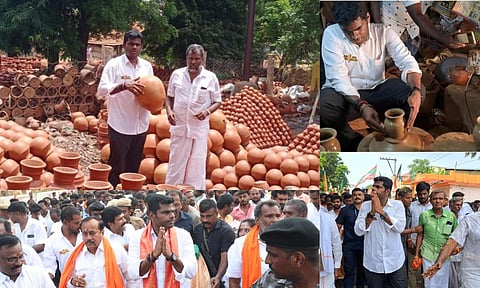 மானாமதுரை மண்பாண்டக் கூடத்தில் அண்ணாமலை - போட்டோ ஸ்டோரி