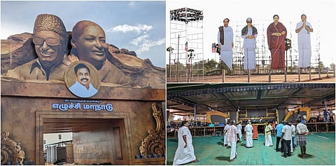 இறுதிக்கட்டப் பணிகள் @ மதுரை அதிமுக மாநாடு - போட்டோ ஸ்டோரி