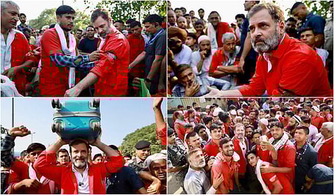 ரயில் நிலையத்தில் சுமை தூக்கும் தொழிலாளராக மாறிய ராகுல் காந்தி