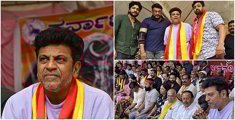 காவிரி பிரச்சினையில் கன்னட திரையுலகினர் போராட்டம் - போட்டோ ஸ்டோரி