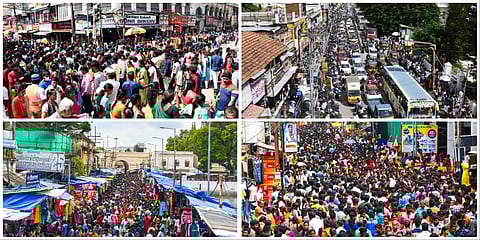 தீபாவளி ஷாப்பிங் | திருச்சி, கோவையில் அலைமோதிய கூட்டம் புகைப்படத் தொகுப்பு