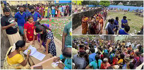 ரூ.6,000 நிவாரண டோக்கனுக்கு நீண்ட வரிசை - புகைப்படத் தொகுப்பு