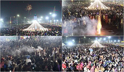 New Year 2024 Celebration in chennai marina beach