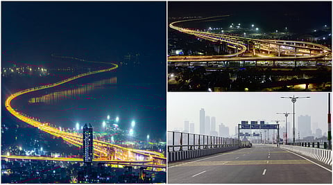 Modi during the inauguration of Atal Setu