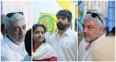 ajith kumar sivakarthikeyan cast their votes