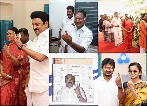 Tamil Nadu Political Leaders Who Waited in Queue and Voted - Photo Gallery
