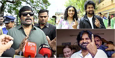 celebratied cast their vote in lok sabha election