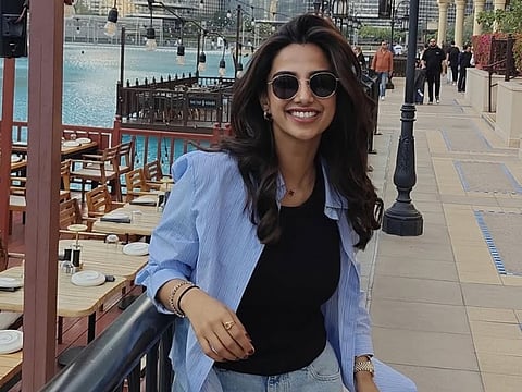 Actress Meenaakshi Chaudhary at dubai trip
