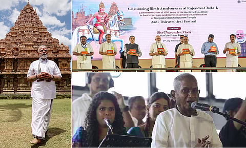 PM Modi at Gangaikonda Cholapuram - Worship, Enthusiastic pics story