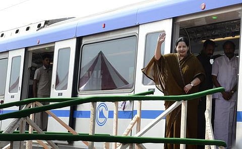 மெட்ரோ ரயில் சோதனை ஓட்டம்: ஜெயலலிதா துவக்கி வைத்தார்
