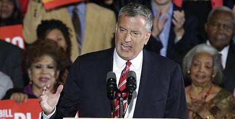 நியூயார்க் நகர மேயர் தேர்தல்  பில் டி பிளாசியோ வெற்றி