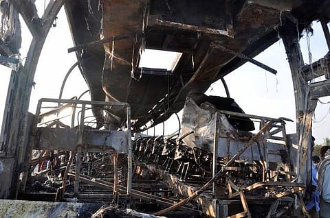 கர்நாடக பஸ் விபத்தில் 7 பேர் பலி: தலா ரூ.5 லட்சம் இழப்பீடு வழங்குகிறது பேருந்து நிறுவனம்