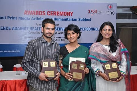 தி இந்து நிருபருக்கு விருது