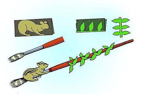 தூரிகை அணில் - நீங்களே செய்யலாம்