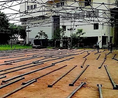 தனியார் நிகழ்ச்சியால் பாழான ஹேண்ட்பால் மைதானம்﻿