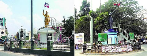 புதுக்கோட்டை: அரசியல் காழ்ப்புணர்வினால் கைவிடப்பட்ட அண்ணா சிலை