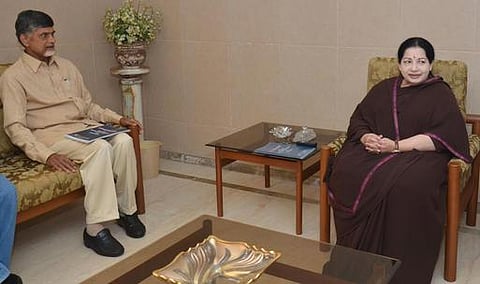 ஜெயலலிதா, கருணாநிதியுடன்  சந்திரபாபு நாயுடு சந்திப்பு﻿