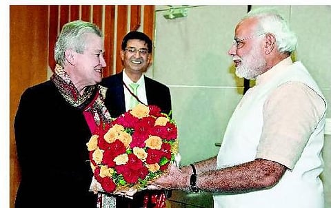 புதிய அரசுடன் இணைந்து செயல்படத் தயார்﻿: மோடியை சந்தித்த அமெரிக்கத் தூதர் உறுதி﻿