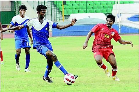 சென்னை லீக் கால்பந்து: கடைசி நிமிடத்தில் ஐசிஎப் த்ரில் வெற்றி