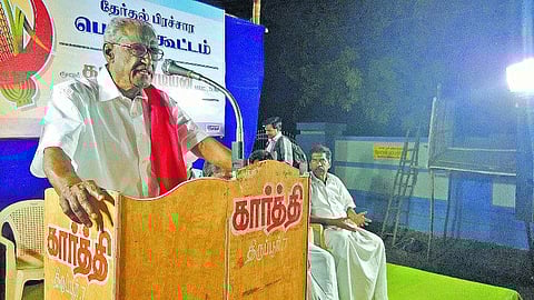 சுயமரியாதை இல்லாத திராவிடக் கட்சிகள்﻿: தா.பாண்டியன் காட்டம்﻿