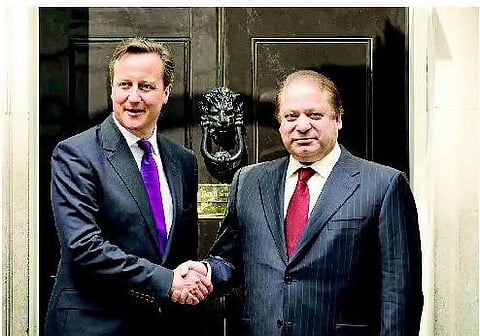 இந்தியாவில் புதிதாக அமையும் அரசுக்கு முழு ஒத்துழைப்பு﻿: பிரிட்டிஷ் பிரதமரிடம் நவாஸ் ஷெரீப் உறுதி﻿