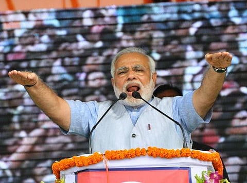 3 லட்சம் கி.மீ. பயணம் செய்து பிரச்சாரம் செய்த நரேந்திர மோடி﻿: 5,827 பொதுக்கூட்டங்களில் பங்கேற்று சாதனை﻿