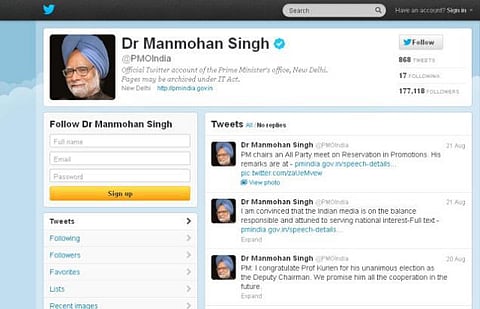 பிரதமர் அலுவலக ட்விட்டர் கணக்கு மாற்றப்பட்டதால் சர்ச்சை