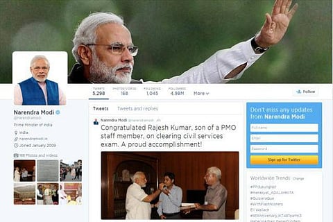 ட்விட்டரில் வெள்ளை மாளிகையை முந்தினார் நரேந்திர மோடி