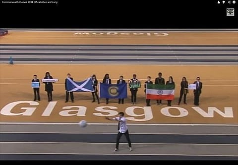 காமன்வெல்த் விளையாட்டு: தலைகீழாகக் காண்பிக்கப்பட்ட இந்திய தேசியக் கொடி