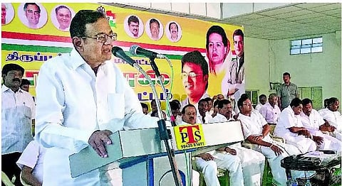 காங். கொள்கையிலிருந்து பாஜக விலகமுடியாது﻿: செயல்வீரர்கள் கூட்டத்தில் ப.சிதம்பரம் பேச்சு﻿