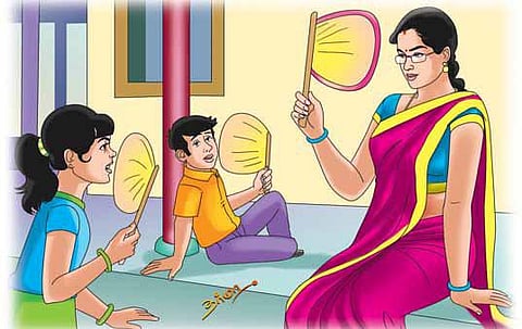 வியர்வை என்ற ஏ.சி. - நிலா டீச்சர் வீட்டில்