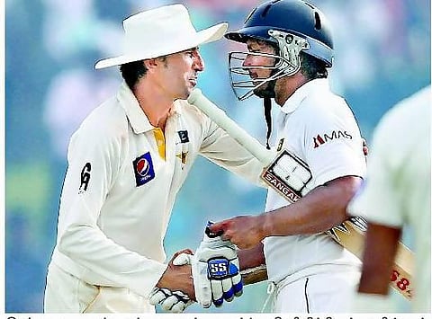 சங்ககாரா இரட்டை சதம்: டிராவாகிறது இலங்கை-பாக்.டெஸ்ட்