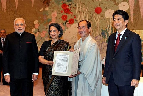 இந்திய நகரங்களை மேம்படுத்த ஜப்பான் பிரதமர் - மோடி ஆலோசனை: வாரணாசியை கலாச்சார நகரமாக்க ஒப்பந்தம் கையெழுத்து﻿﻿