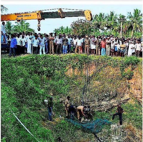 80 அடி ஆழ கிணற்றில் விழுந்த காட்டுப் பன்றிகள்﻿﻿: வனத்துறையினரை கண்டித்து விவசாயிகள் மறியல்﻿﻿