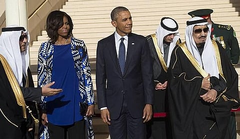 மிஷேல் ஒபாமாவுக்கு நெருடலை ஏற்படுத்திய சவுதி அதிகாரிகள் அணுகுமுறை