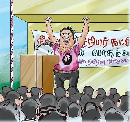 முருகனுக்கு மொட்டை போடும் பிங்க் தமிழன்