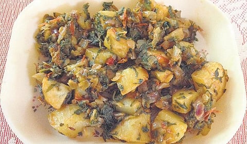 அறுசுவை அமெரிக்கா: உருளை - பசலை கறி