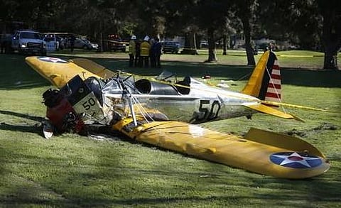 ஓட்டிச் சென்ற விமானம் விபத்தில் சிக்கியது: ஹாலிவுட் நடிகருக்கு பலத்த காயம்